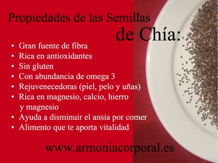 Conoces las propiedades de semillas Chía? |
