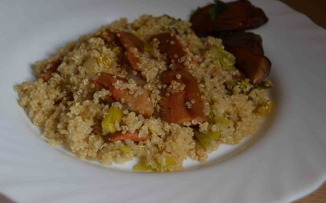 quinoa otoñal con setas para adelgazar. (1)