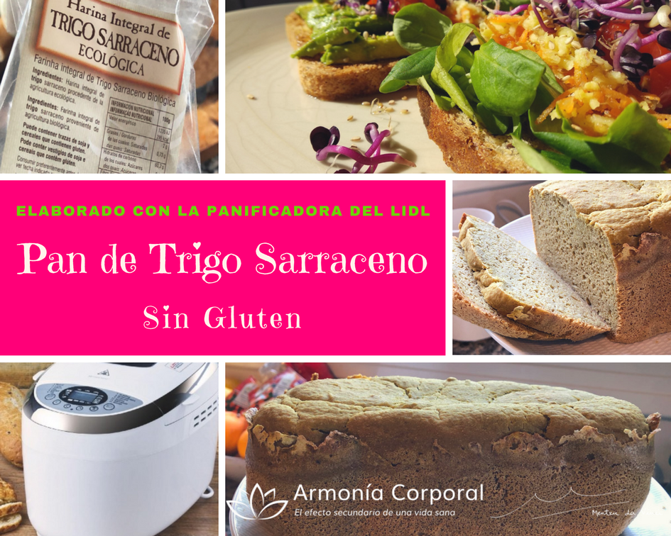 Pan sin gluten de trigo sarraceno hecho con la panificadora del LIDL